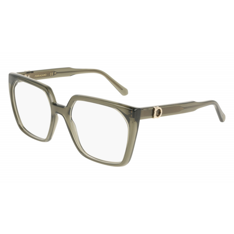 Eyeglasses FERRAGAMO SF 3042 E 320 Transparent Khaki 55mm