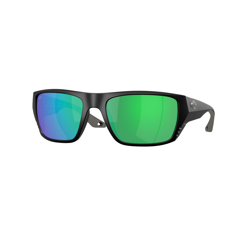 Sunglasses Costa Del Mar 6 S 9118 911808 Matte Black / Green Mirror 580p Policarbonate Polarized