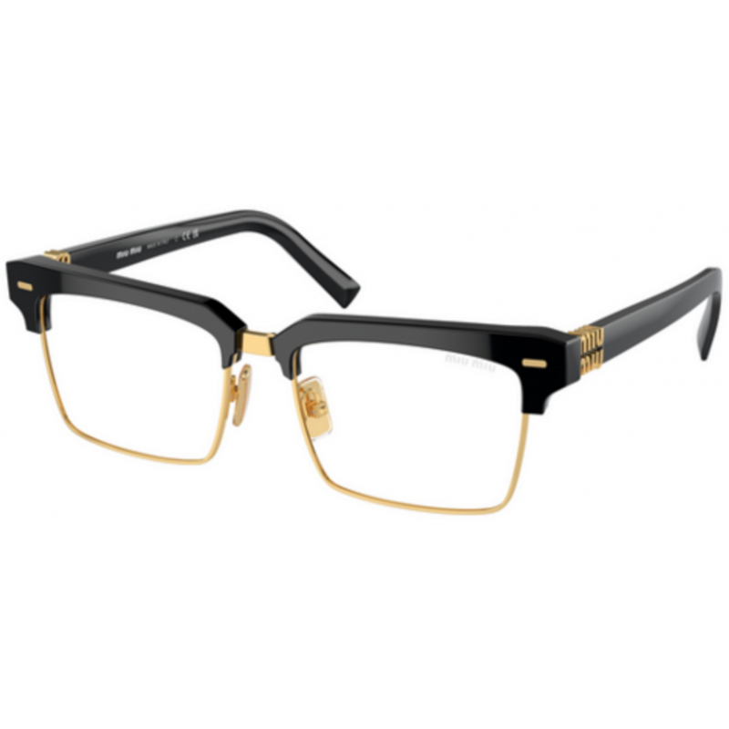 Sunglasses Miu MU 10 ZS 1AB08N Black / Clear Blue Light Filter Polyamide Standard