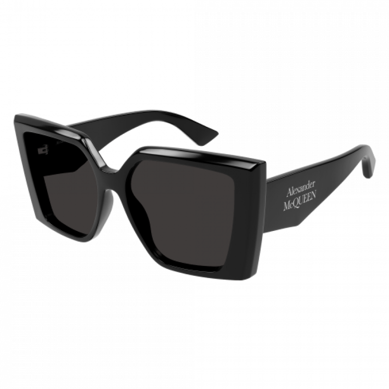 Sunglasses Alexander McQueen AM 0467 S- 001 Black / Grey 56mm