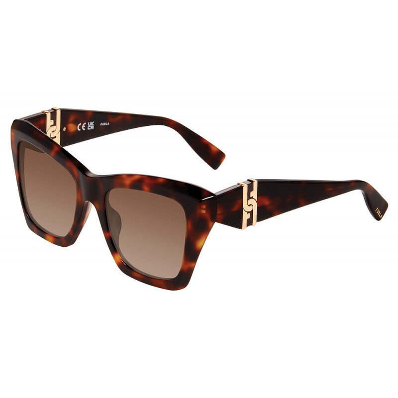 Sunglasses Furla SFU 884 07 Dark Havana / 52 52mm