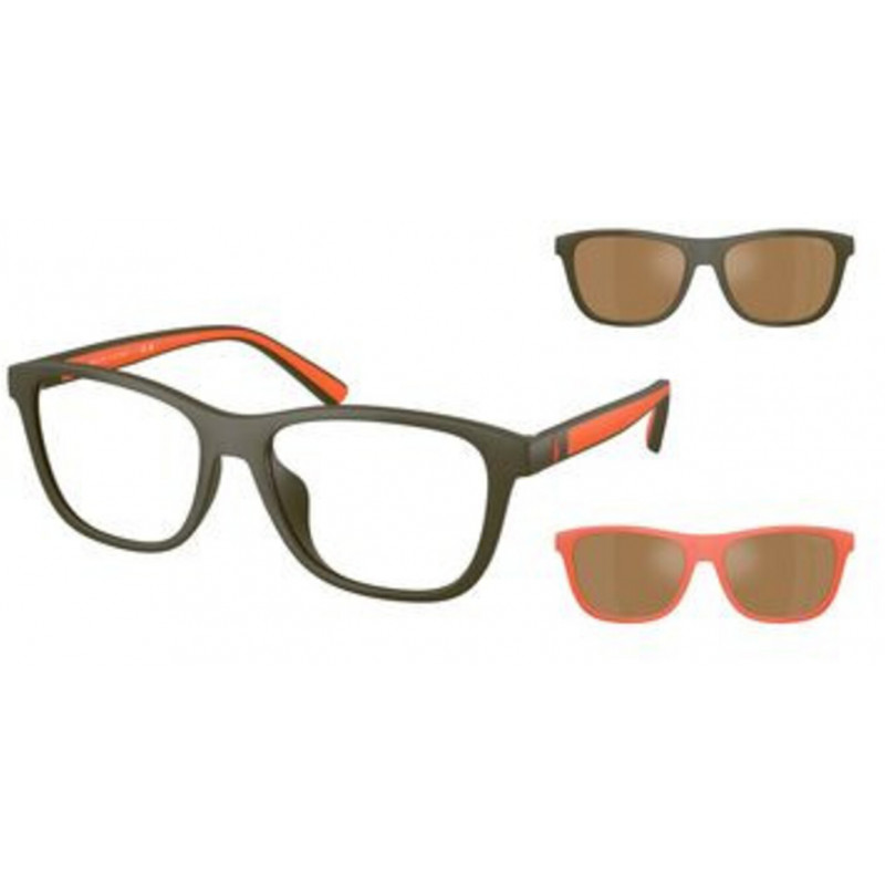 Sunglasses Polo PH 4228 U 5216F9 Matte Green Olive / Brown Mirror Bronze Polyamide Standard 55mm