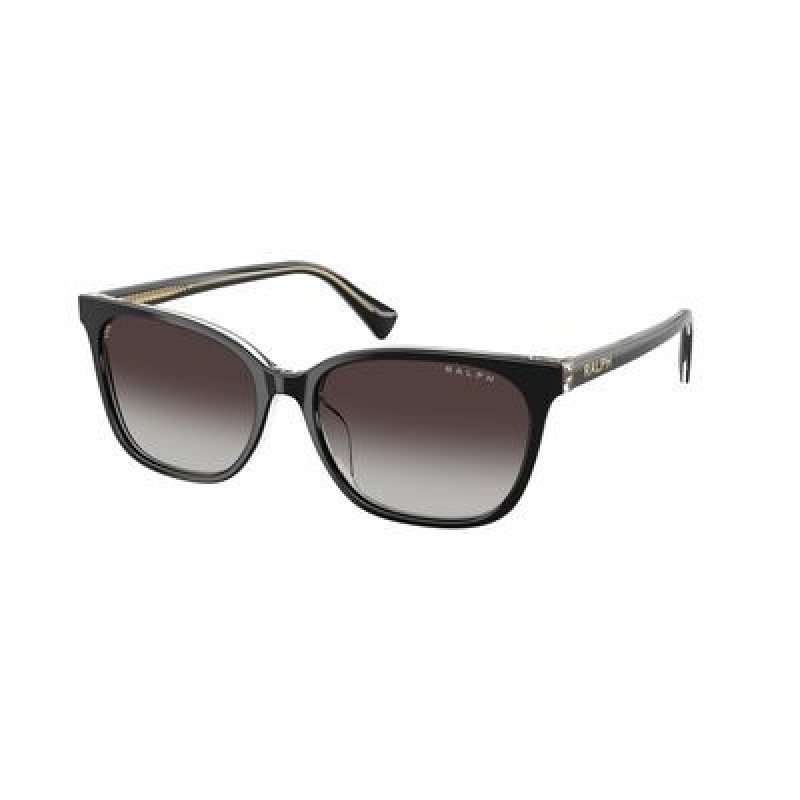 Sunglasses Ralph RA 5348 U 62978G Black On Transparent / Gradient Grey Polyamide Standard 56mm