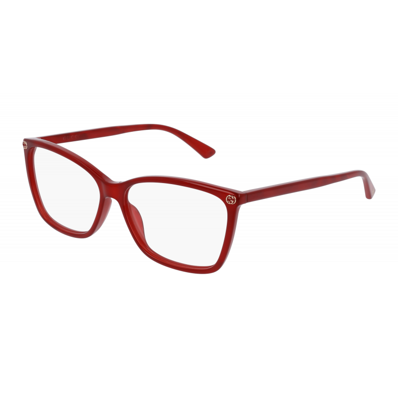 Eyeglasses Gucci GG 0025 O- 004 Red / Transparent 56mm