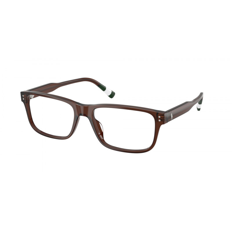 Eyeglasses Polo PH 2302 U 6315 Shiny Transparent Brown / Demo 57mm