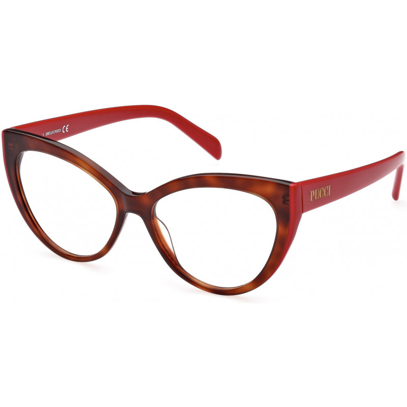 Eyeglasses Emilio Pucci EP 5215 056 Havana/Monocolor / Shiny Light Red