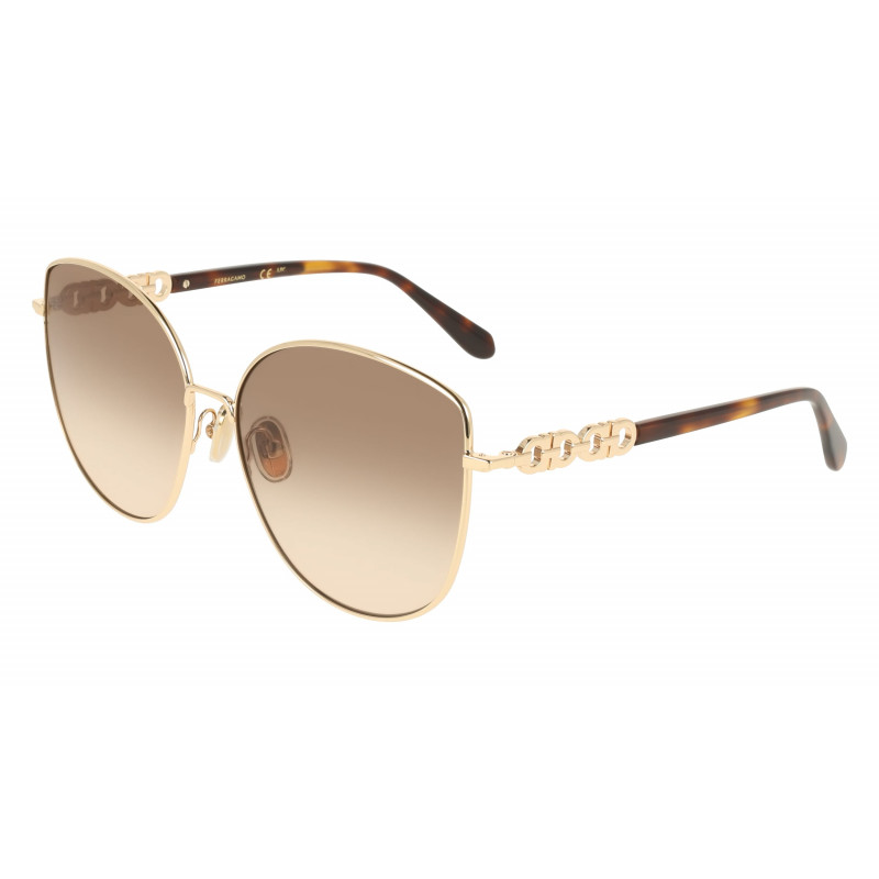 Sunglasses FERRAGAMO SF 339 S 747 Gold/Brown Ochre Gradient 60mm