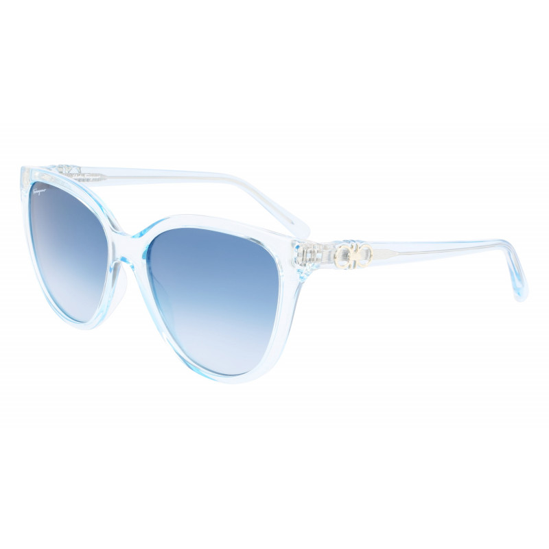 Sunglasses FERRAGAMO SF 1056 S 456 Blue Transparent 57mm