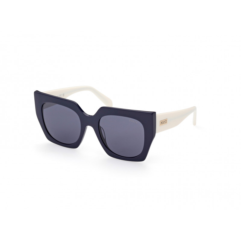 Sunglasses Emilio Pucci EP 0197 90V Shiny Blue / White 52mm