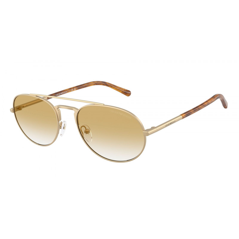 Sunglasses Emporio Armani EA 2171 30022Q Matte Pale Gold / Clear Gradient Yellow Policarbonate Standard 57mm