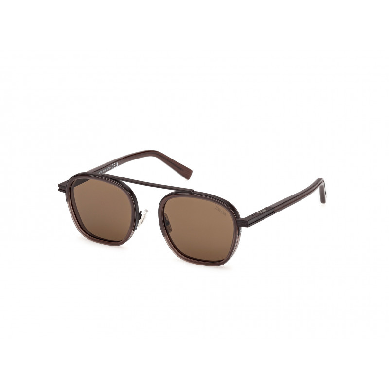 Sunglasses Zegna EZ 0231 48E Shiny Dark Brown / 51mm