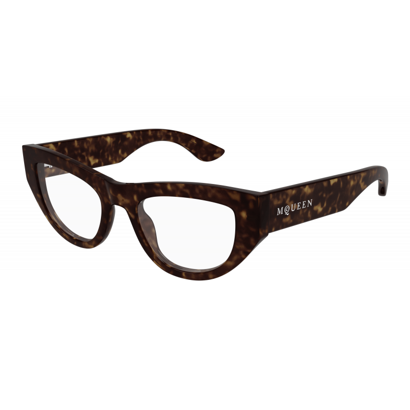 Eyeglasses Alexander McQueen AM 0512 O- 002 Havana / Transparent 51mm