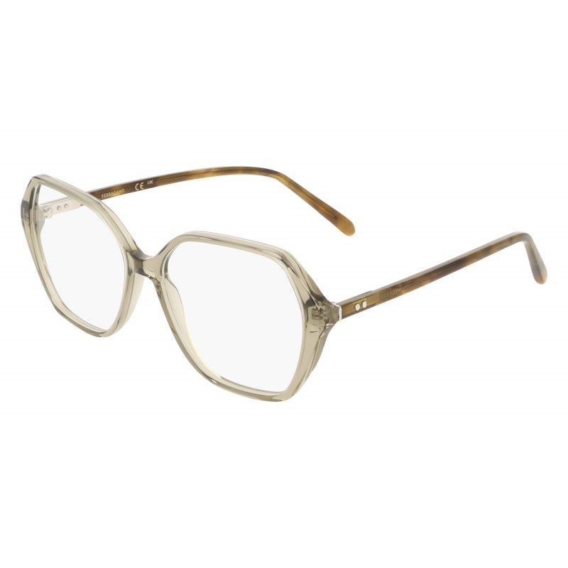 Eyeglasses FERRAGAMO SF 3079 321 Transparent Olive 55mm