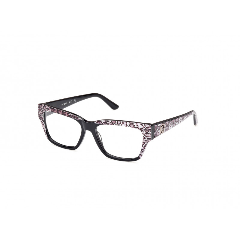 Eyeglasses Guess GU 50126 005 Shiny Black / Animal/Monocolor 53mm