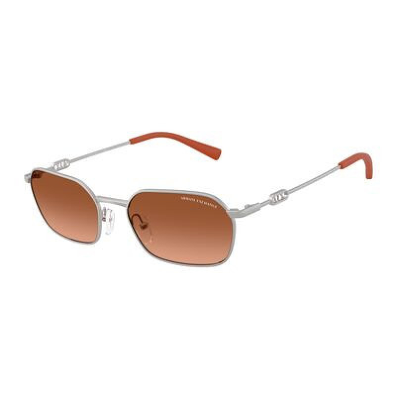 Sunglasses Armani Exchange AX 2056 S 602078 Matte Silver / Orange Gradient Brown Policarbonate Standard 54mm