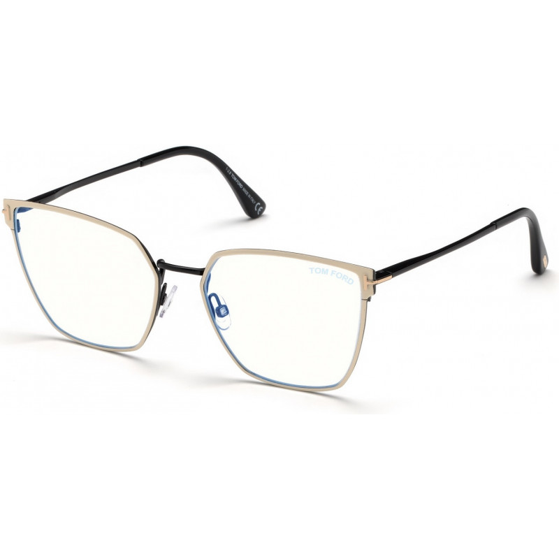 Eyeglasses Tom Ford FT 5574 -B 021 Shiny White / Black 55mm