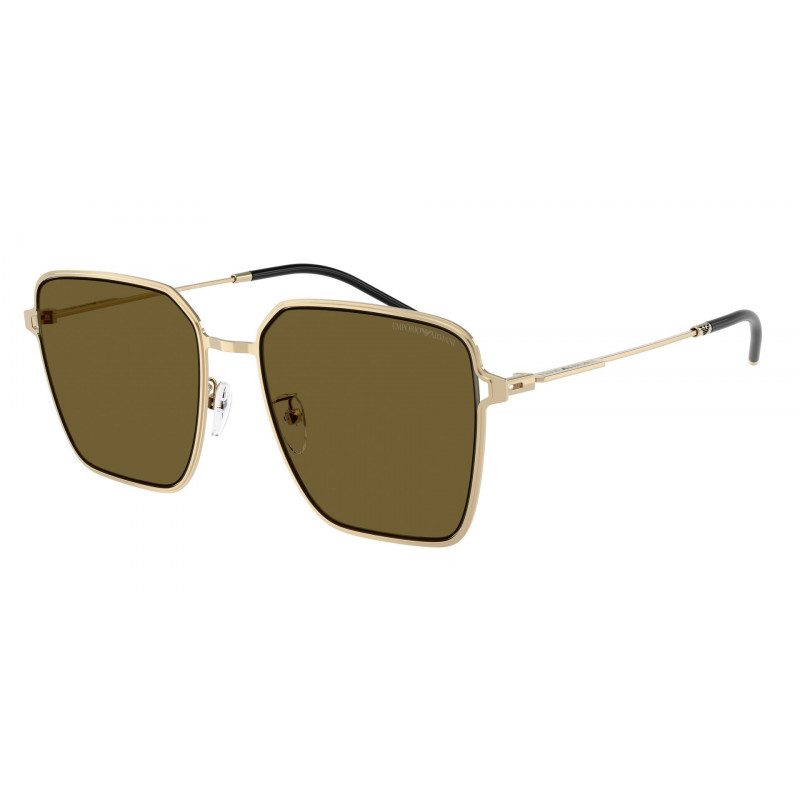 Sunglasses Emporio Armani EA 2159 D 301373 Shiny Pale Gold / Dark Brown Policarbonate Standard 57mm