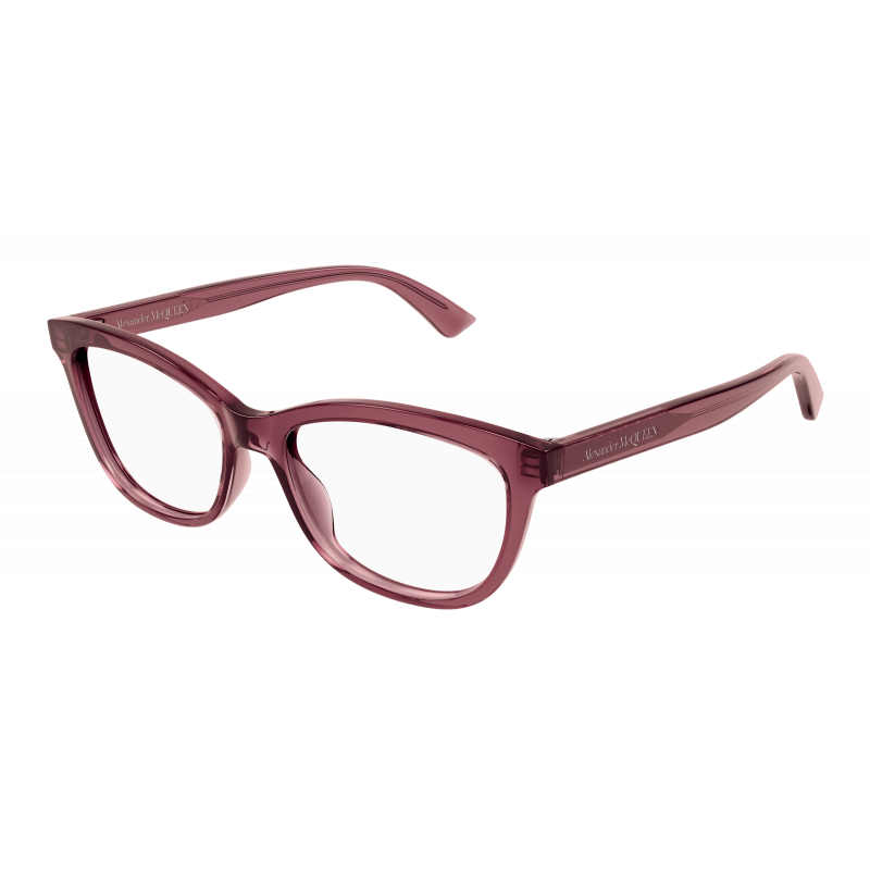 Eyeglasses Alexander McQueen AM 0461 O- 004 Burgundy / Transparent 53mm