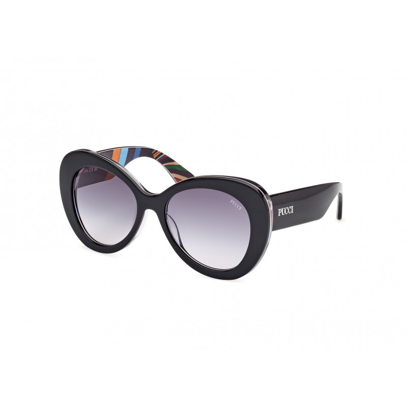 Sunglasses Emilio Pucci EP 0232 05W Black/Texture / 56mm
