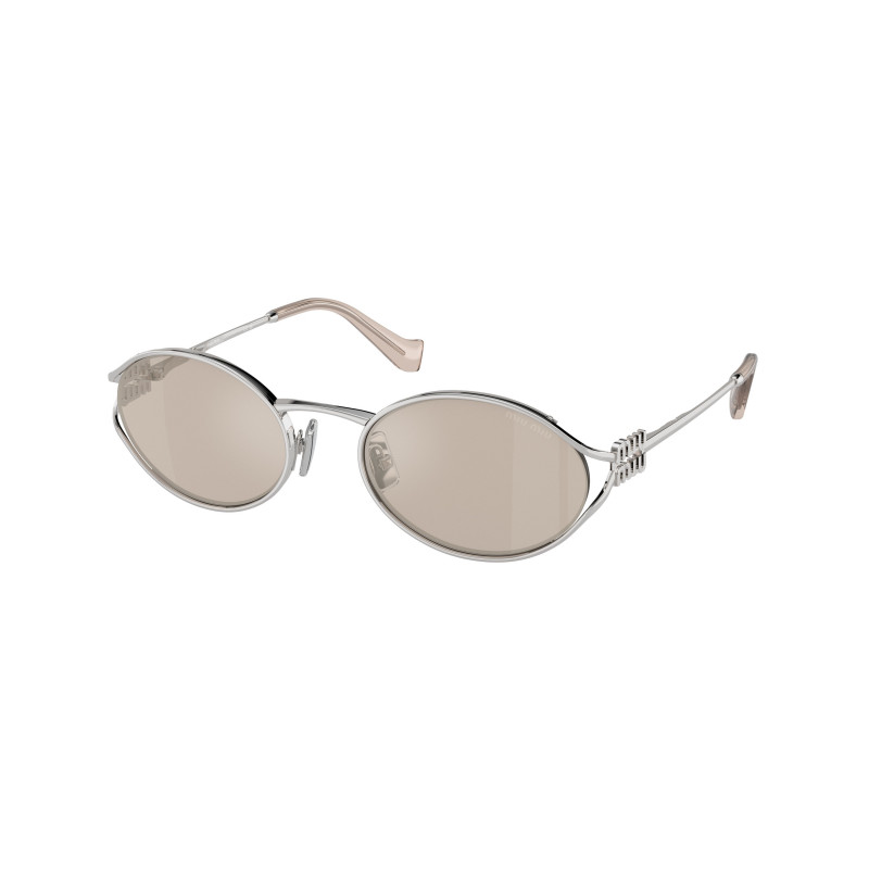 Sunglasses Miu MU 52 YS 1BC10F Silver Ivory Mirror Internal S