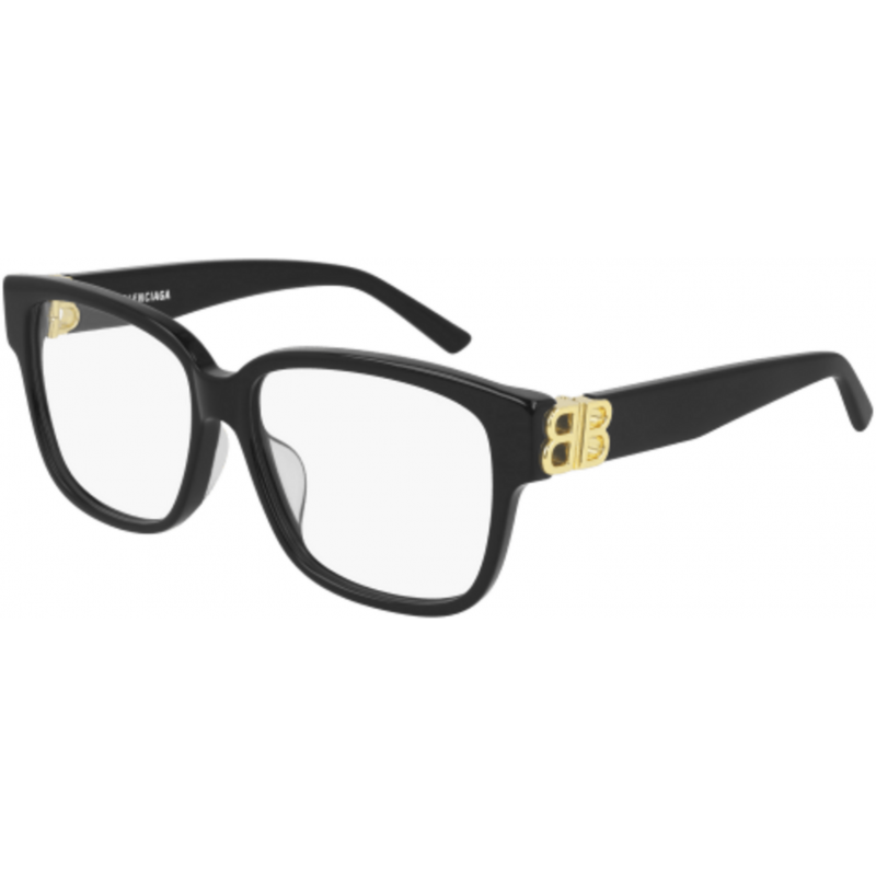Eyeglasses Balenciaga BB 0104 O- 001 Black / Transparent Gold 56mm