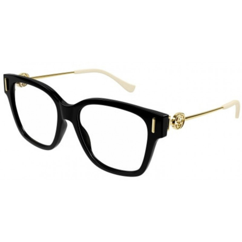 Eyeglasses Gucci GG 1204 O- 001 Black / Transparent Gold 55mm