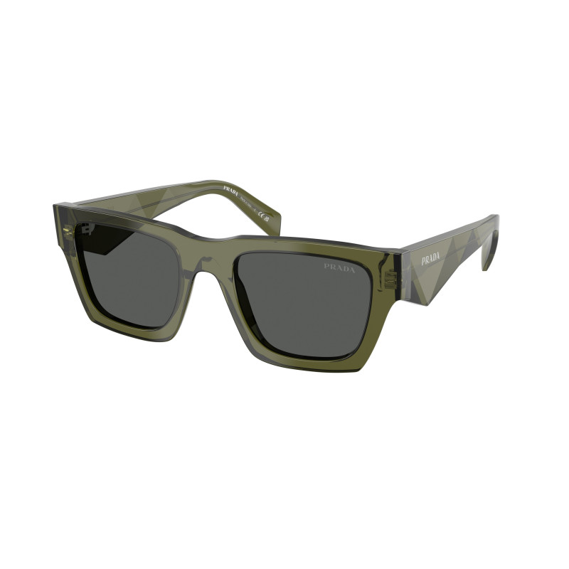 Sunglasses Prada PR A 06 SF 25A40L Transparent Military / Dark Grey Polyamide Standard