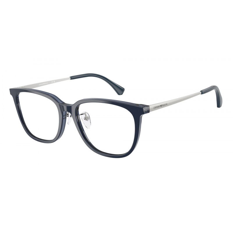 Eyeglasses Emporio Armani EA 3284 D 6256 Shiny Blue On Transparent / Demo Lens 54mm