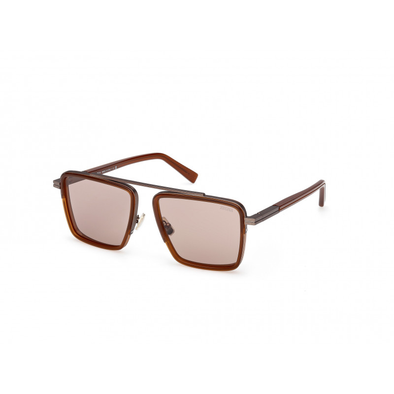 Sunglasses Zegna EZ 0272 48J Shiny Dark Brown / 57mm