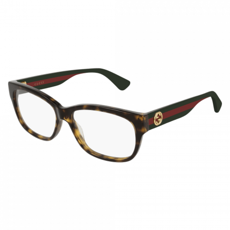 Eyeglasses Gucci GG 0278 O- 012 Havana / Transparent Multicolor 55mm