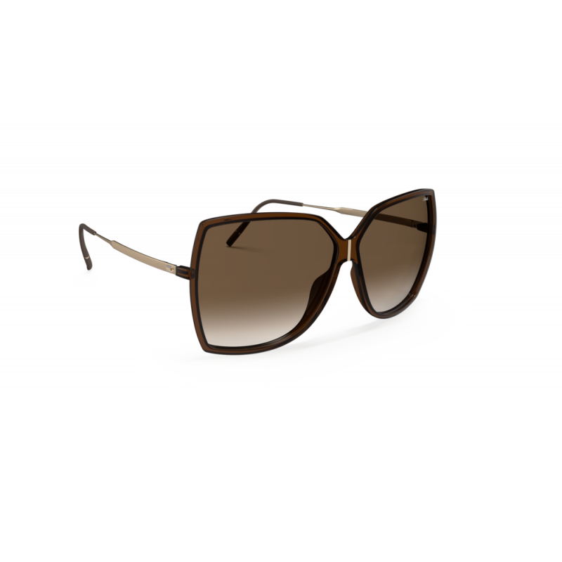Sunglasses Silhouette Jet Two 3201 6130 Brown Shiny 61mm