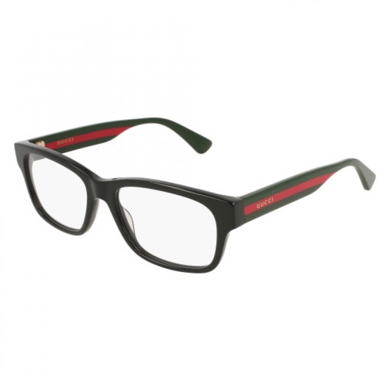 Eyeglasses Gucci GG 0343 O- 007 Black / Transparent Multicolor 57mm