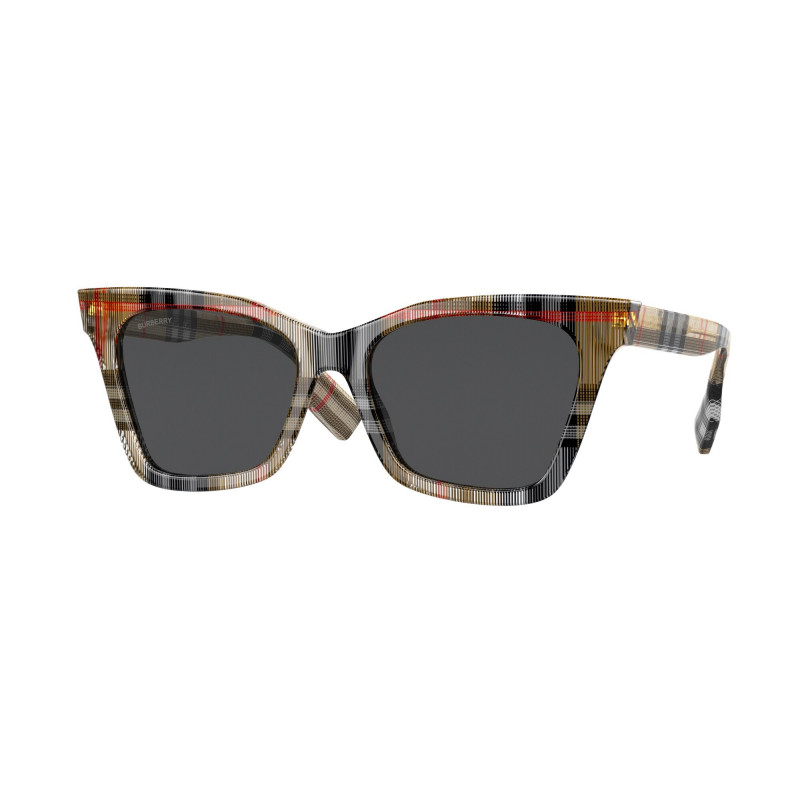 Sunglasses Burberry BE 4346 394487 Elsa Vintage Check Dark Grey 53mm