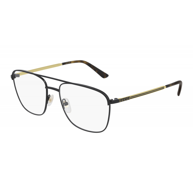 Eyeglasses Gucci GG 0833 O- 001 Black / Transparent Gold 55mm