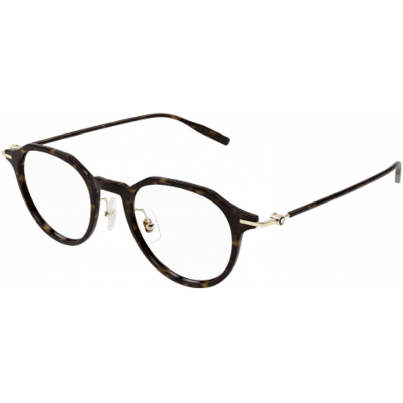 Eyeglasses Montblanc MB 0355 O- 002 Havana / Transparent Gold 49mm