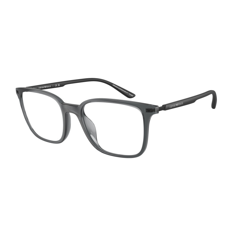 Eyeglasses Emporio Armani EA 3242 U 6106 Shiny Transparent Black 54mm