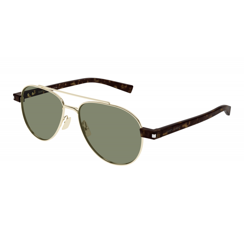 Sunglasses Saint Laurent SL 843 - 003 Gold / Green Havana 54mm