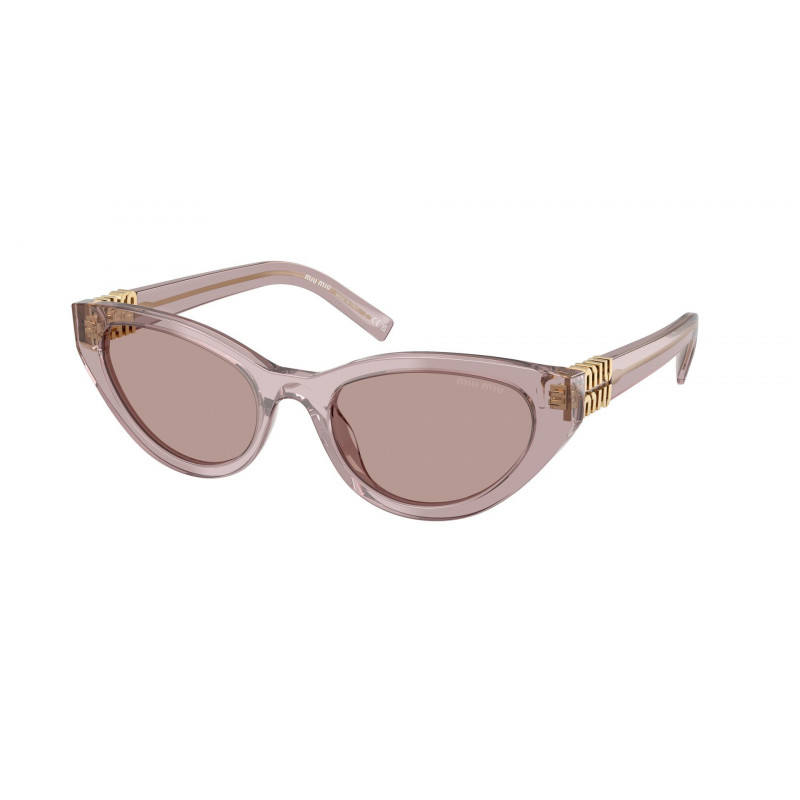 Sunglasses Miu MU A 04 S 12W20I Mauve Trasparent / Light Purple Brown Polyamide Standard 54mm