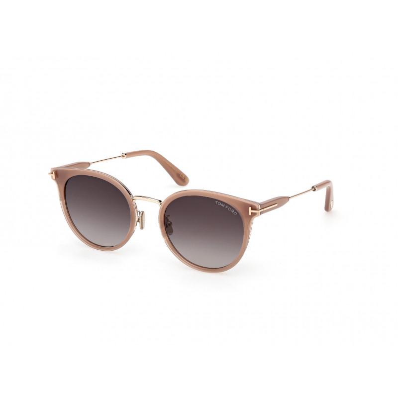 Sunglasses Tom Ford FT 1244 -K Asian fit 45B Shiny Light Brown / 54mm