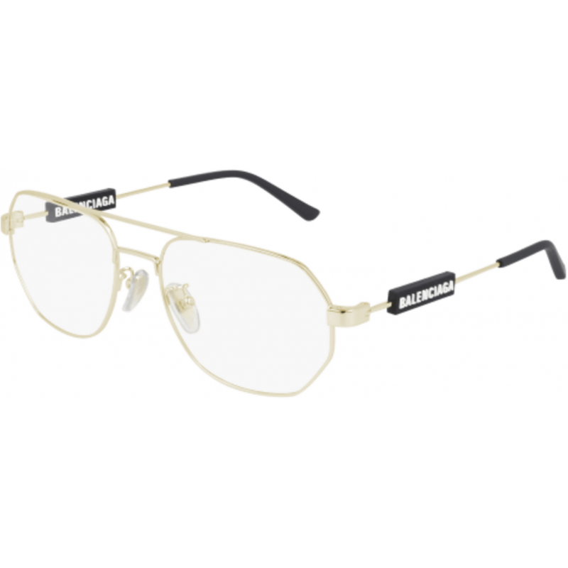 Eyeglasses Balenciaga BB 0117 O- 003 Gold / Transparent 57mm