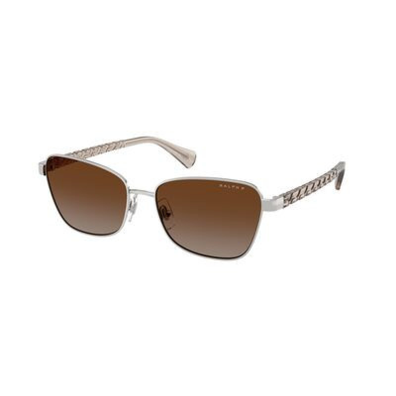 Sunglasses Ralph RA 4149 9492T5 Shiny Silver / Gradient Polar Brown Policarbonate Polarized 56mm
