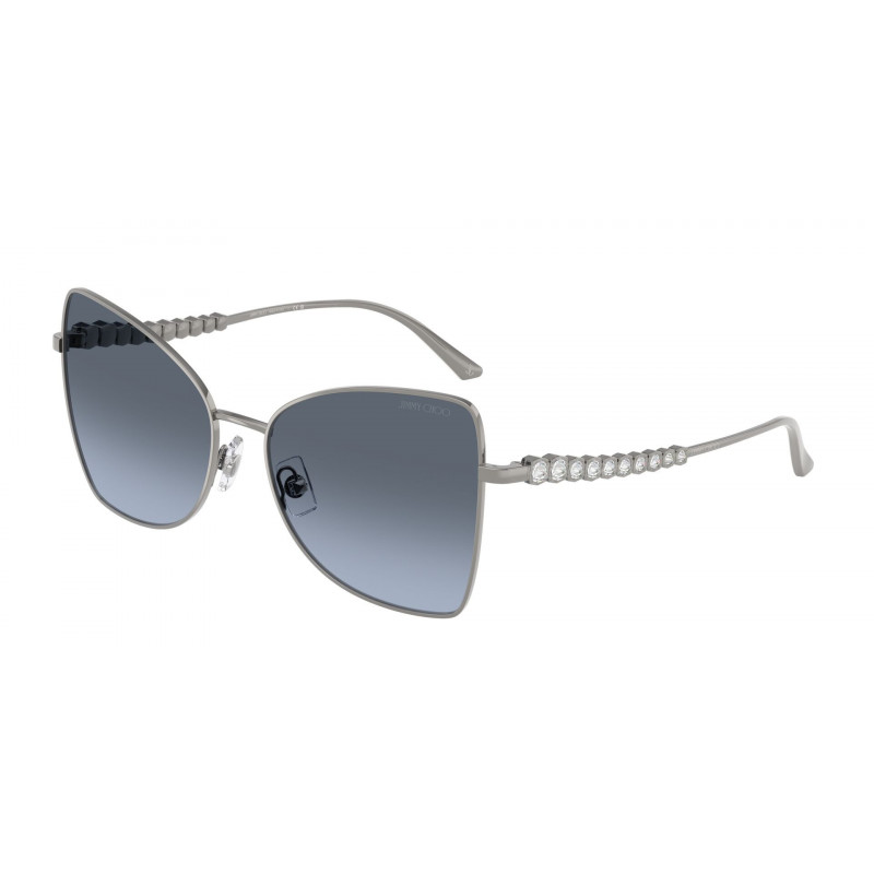 Sunglasses Jimmy Choo JC 4010 B 30048F Gunmetal / Gradient Blue Polyamide Standard