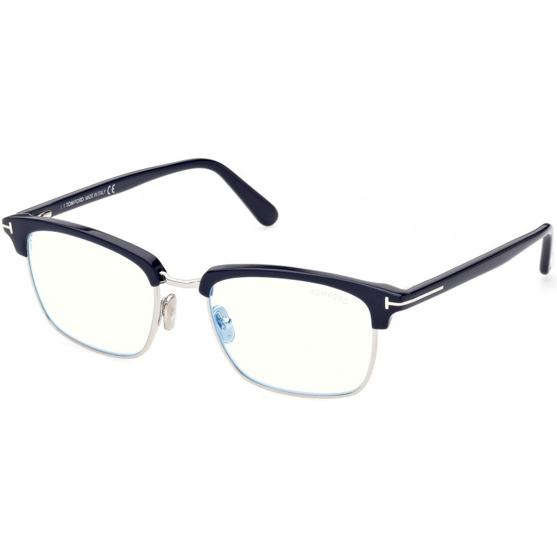 Eyeglasses Tom Ford FT 5801 -B 090 Shiny Palladium / Blue 54mm