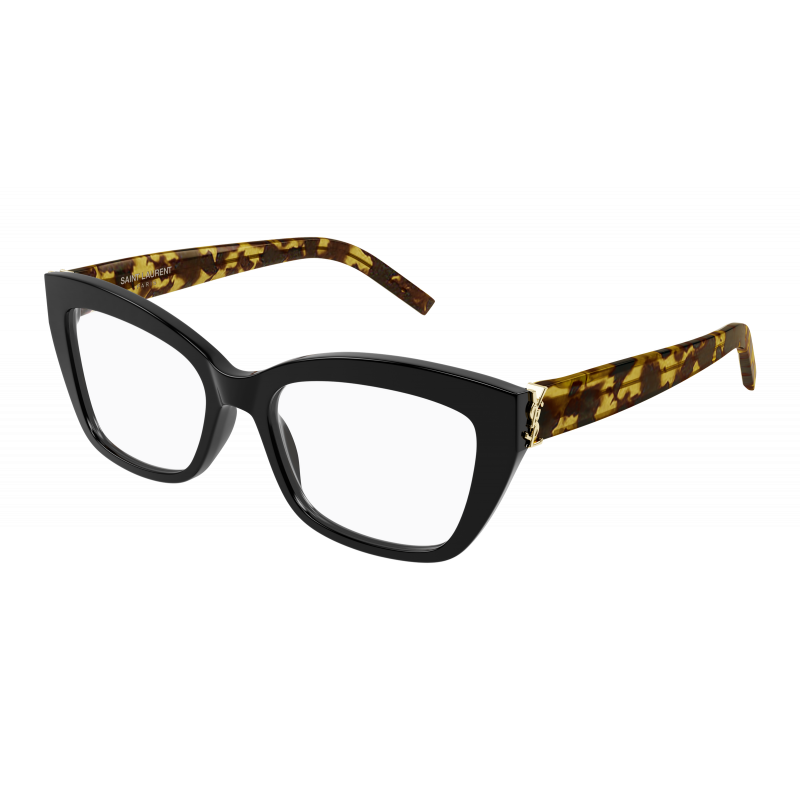 Eyeglasses Saint Laurent SL M 117 - 007 Black / Transparent Havana 53mm