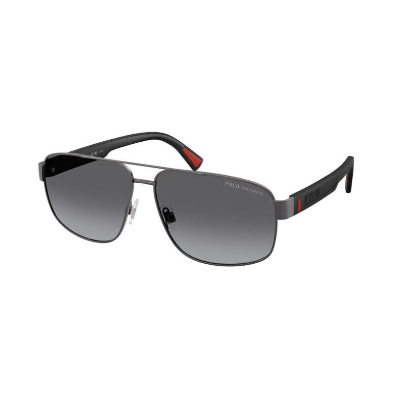 Sunglasses Polo PH 3165 9215T3 Semishiny Dark Gunmetal / Light Gradient Grey Polar Policarbonate Polarized 61mm
