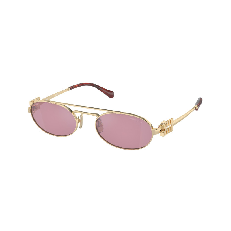 Sunglasses Miu MU 54 ZS ZVN50D Pale Gold / Dark Pink Mirror Silver Int Polyamide Standard
