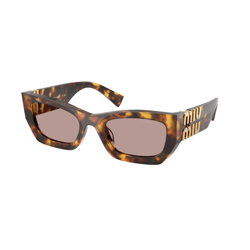 Sunglasses Miu MU 09 WS 14L20I Honey Havana / Light Purple Brown Polyamide Standard 53mm