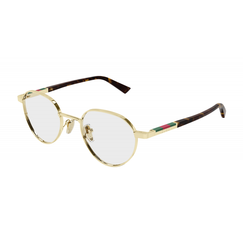 Eyeglasses Gucci GG 1963 O- 002 Gold / Transparent Havana 49mm