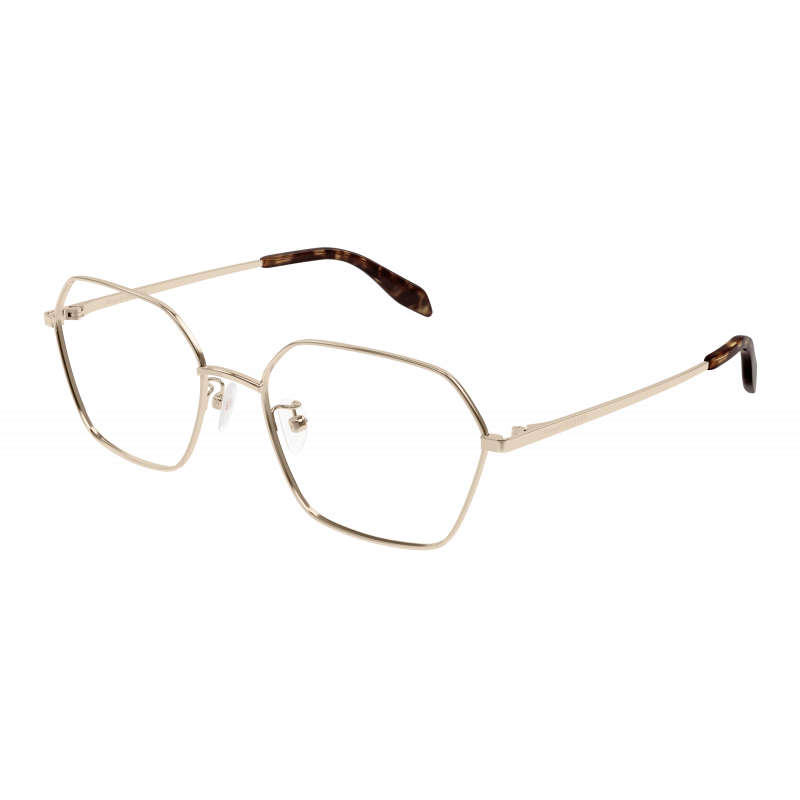 Eyeglasses Alexander McQueen AM 0437 O- 004 Gold / Transparent 55mm