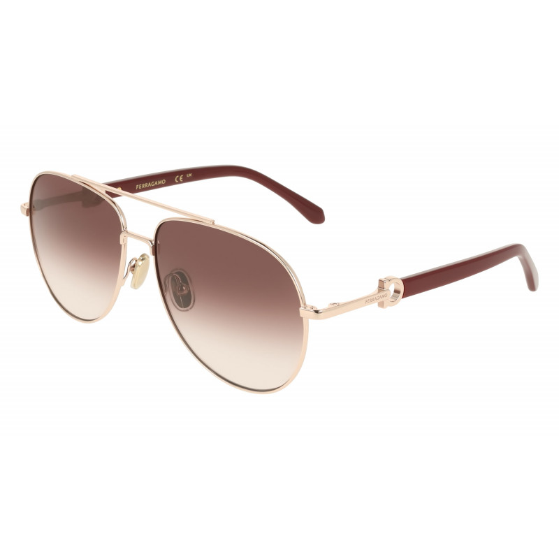 Sunglasses FERRAGAMO SF 344 S 773 Rose Gold/Wine Gradient 60mm